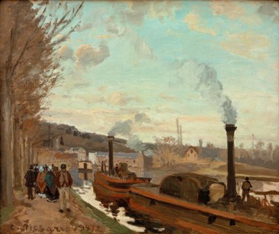 The Seine at Port-Marly by Camille Jacob Pissarro